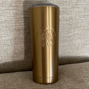 Starbucks x Nestle Holiday Stainless Steel Tumbler Gold Sparkle Glitter 20oz